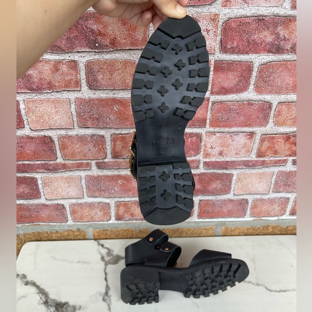 Miista Women's Patti Leather Sandals - Black size 36 /6.5 - Picture 5 of 9